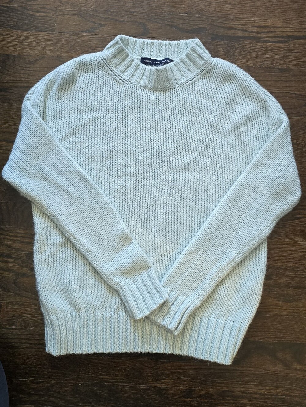 French Connection Soft Blue Crewneck Knit Sweater